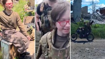 Militares rusos auxilian a niña tras ataques en Ucrania
