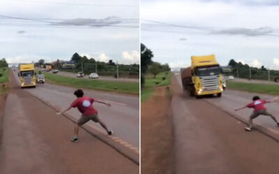‘Tiktoker’ se grababa exponiéndose frente a camiones en la carretera y así termina